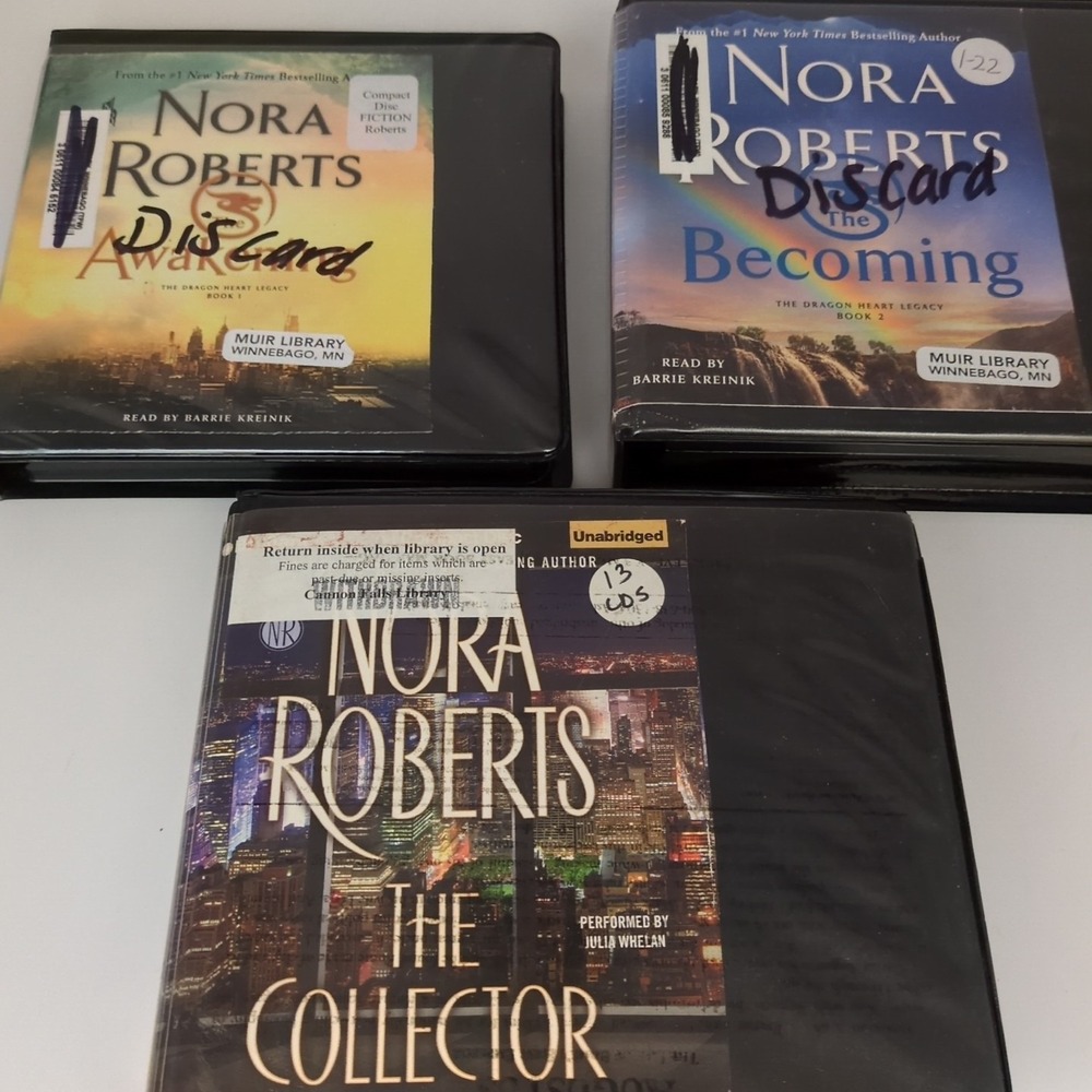 Audio Books on CD Nora Roberts Lot of 3 Fiction Unabridged Drama Mystery Romance